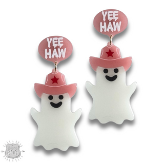 Halloween cowboy ghost earring