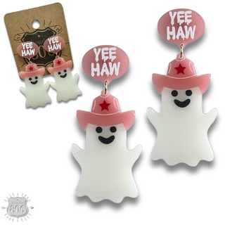 Halloween cowboy ghost earring