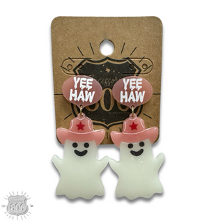 Halloween cowboy ghost earring