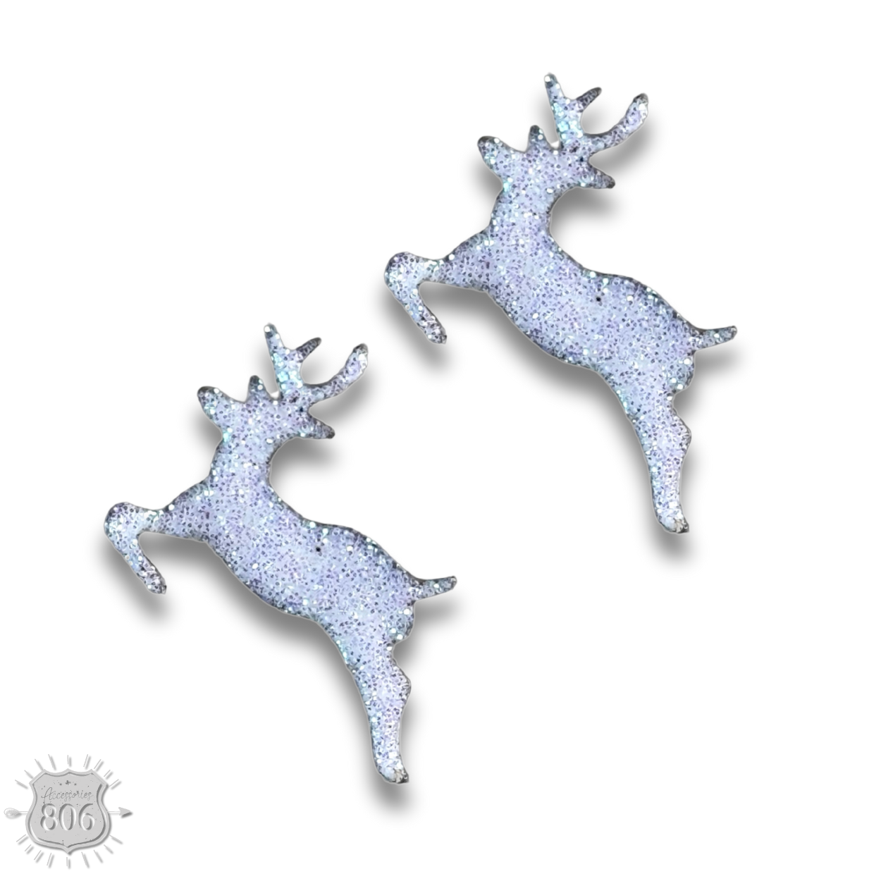 Glitter reindeer post earring, last call