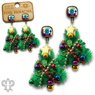 Decorated Christmas tree earring with crystals from Swarovski®