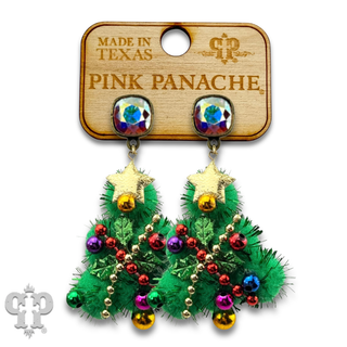 Decorated Christmas tree earring with crystals from Swarovski®