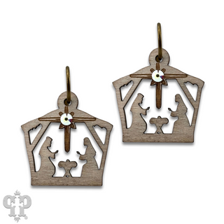 Manger earring with Austrian crystal