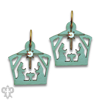 Manger earring with Austrian crystal