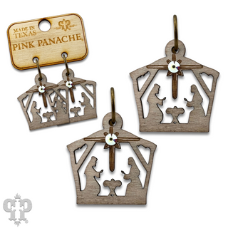 Manger earring with Austrian crystal