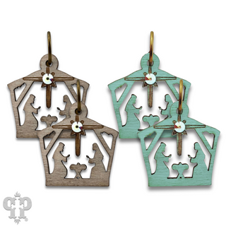 Manger earring with Austrian crystal