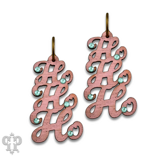 HoHoHo script earring
