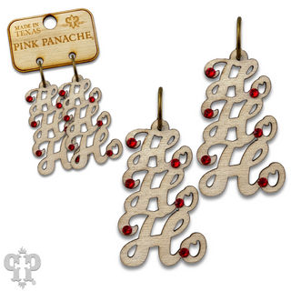 HoHoHo script earring