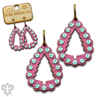 Christmas tree cutout earring with Austrian crystals