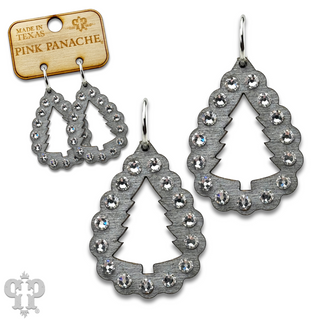 Christmas tree cutout earring with Austrian crystals