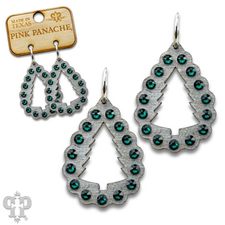Christmas tree cutout earring with Austrian crystals