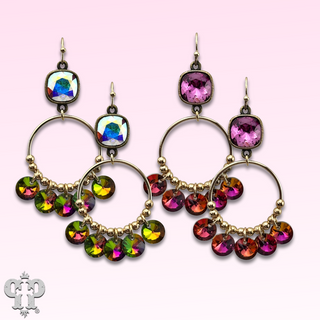 Rhinestone drops earring with Austrian crystal