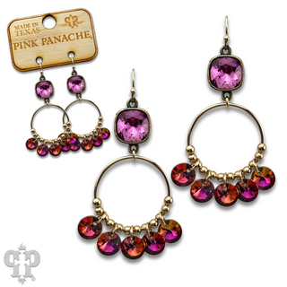 Rhinestone drops earring with Austrian crystal
