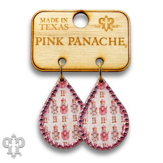 Christmas print teardrop earring with crystals from Swarovski®