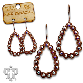 Mini open teardrop earring with rhinestone or pearl accents