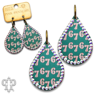 Rhinestone teardrop Valentine earring