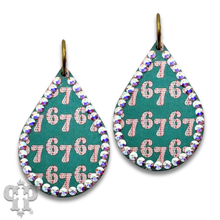 Rhinestone teardrop Valentine earring