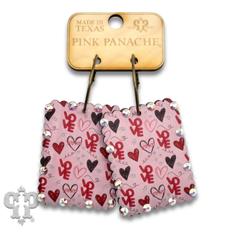 Scallop edge LOVE earring