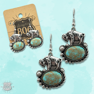 Western style buffalo earring