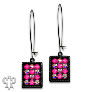 Austrian crystal rectangle charm earring