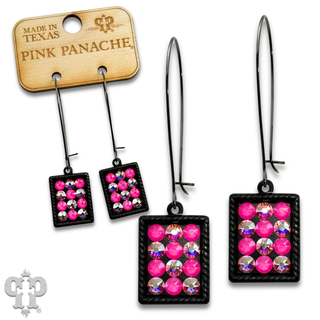 Austrian crystal rectangle charm earring