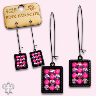 Austrian crystal rectangle charm earring