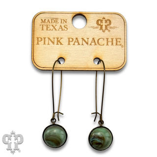 Turquoise cabochon earring