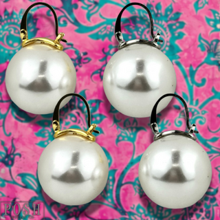 Pearl drop earring, large