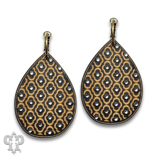 Patterned teardrop earring