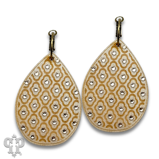Patterned teardrop earring