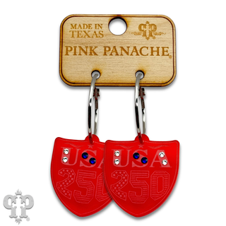 USA 250 shield earrings