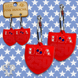 USA 250 shield earrings