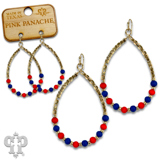 Patriotic bead earring