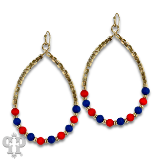 Patriotic bead earring