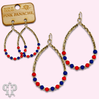 Patriotic bead earring