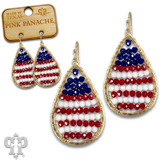 Beaded flag earring