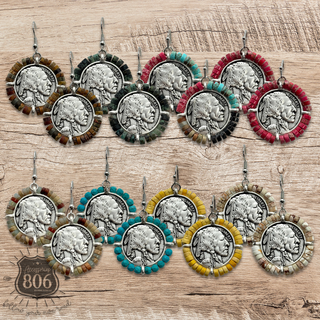 Western coin earring
