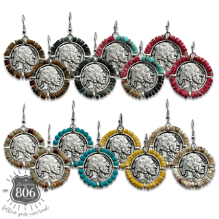 Western coin earring