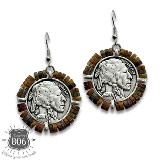 Western coin earring
