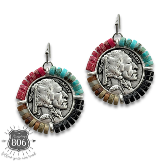 Western coin earring