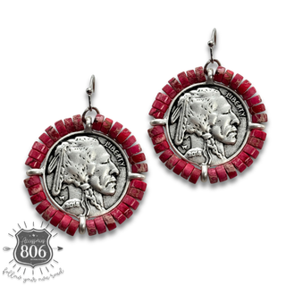 Western coin earring