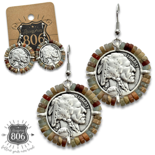 Western coin earring
