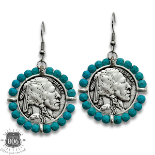 Western coin earring