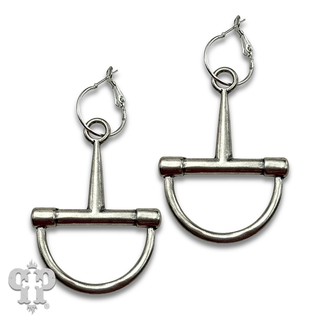 Horse bit equestrian charm earring
