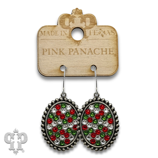 Christmas oval earring with crystals from Swarovski®