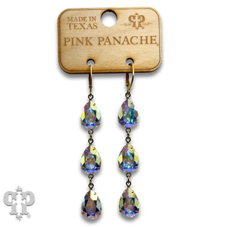 Triple drop earring with crystals from Swarovski®