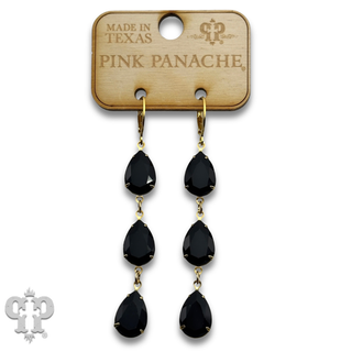 Triple drop earring with crystals from Swarovski®