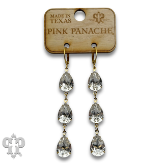 Triple drop earring with crystals from Swarovski®