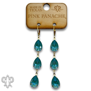 Triple drop earring with crystals from Swarovski®