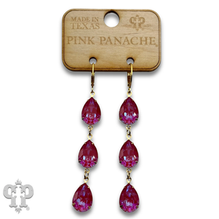 Triple drop earring with crystals from Swarovski®